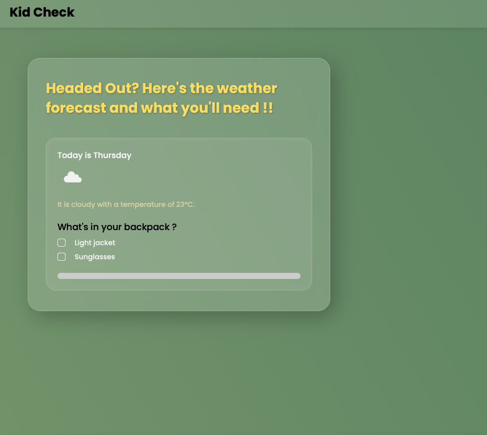 An app to ensure your kids dress appropriately for the weather